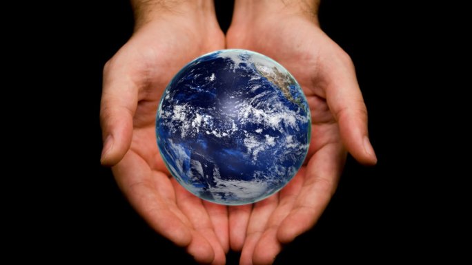 手握地球轨道世界地图