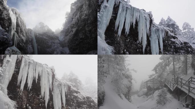 轿子雪山大雪延时镜头合集