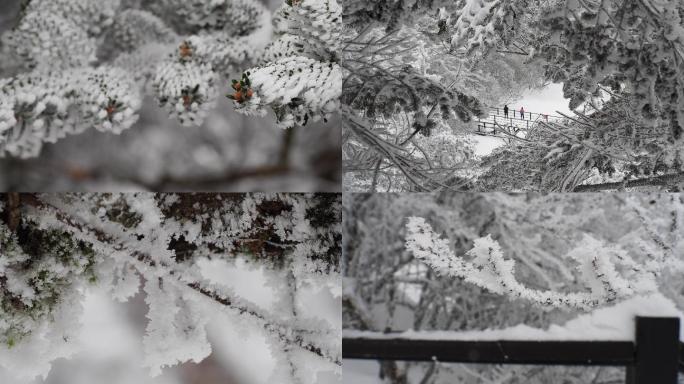 轿子雪山大雪空镜头合集