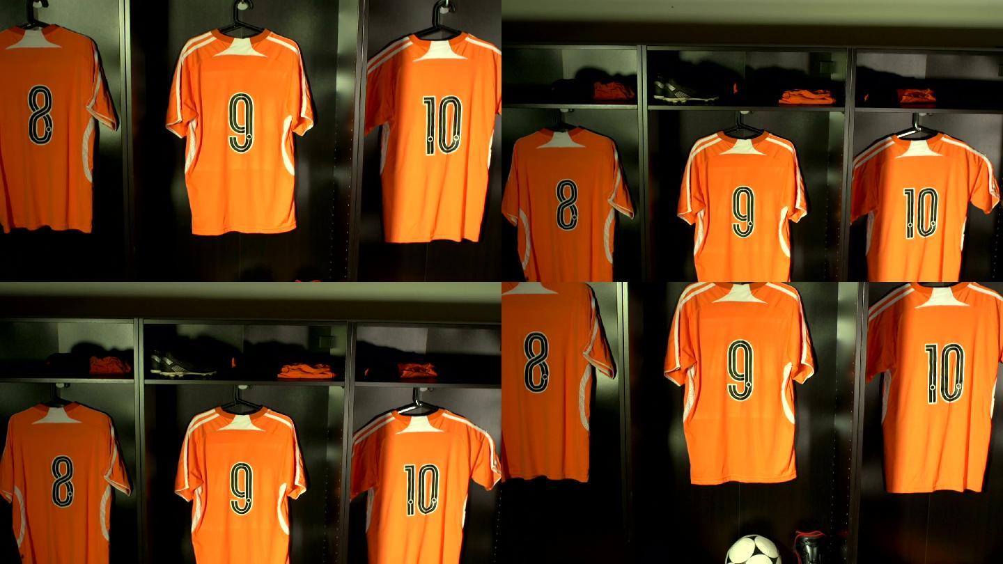 足球更衣室足球队衣球员服装世界杯更衣室