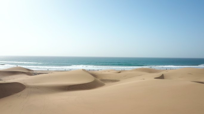 从高角度看沙质海岸线