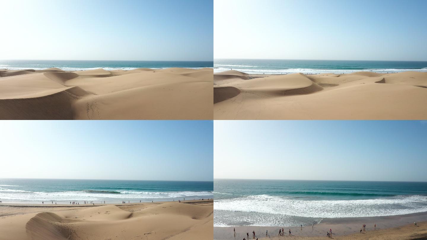 从高角度看沙质海岸线