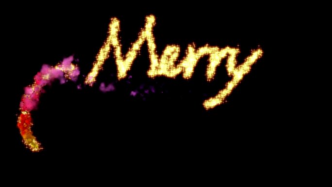 圣诞快乐12月25日视频素材描边手写字