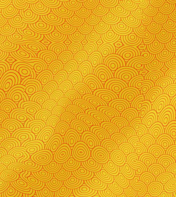 4K金色祥云丝绸视频