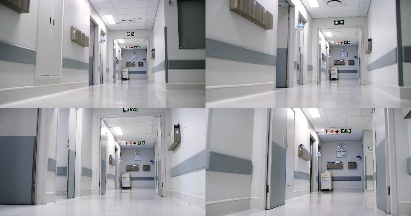医院里一条空走廊长廊环境条件看病体检