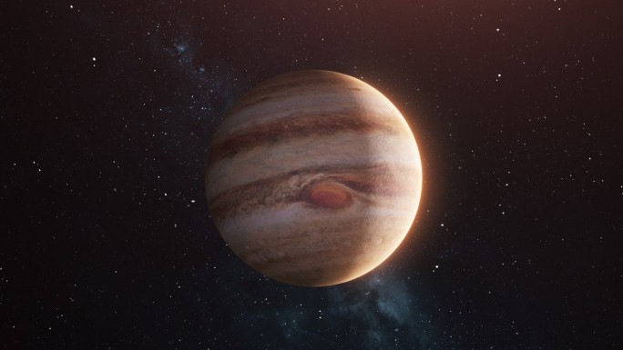 开放空间中的木星木星木星动画特效木星三维
