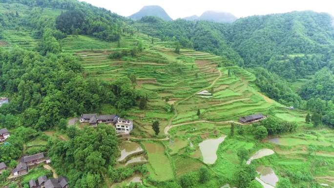 贵州桥梁道路村庄航拍