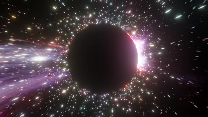 黑洞地球卫星闪亮