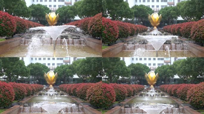 长海医院喷泉远景