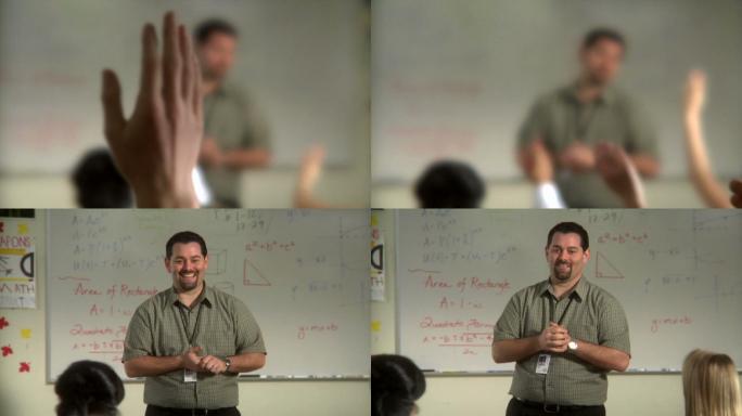 教师指导学生外国人老师讲课讲学视频素材