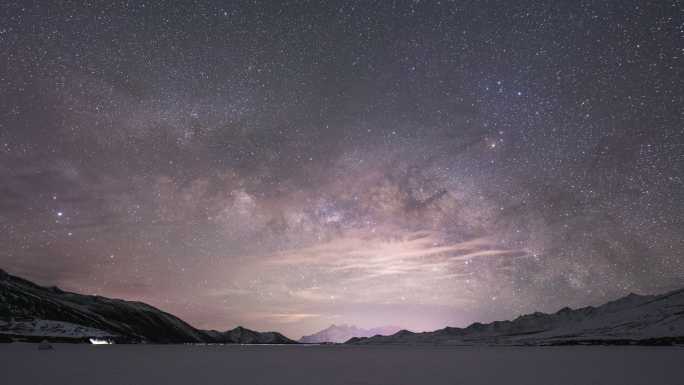 四川甘孜州康定县红海子星空银河延时4K