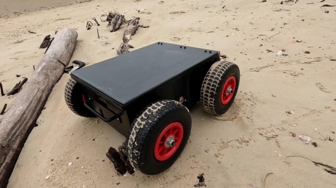 遥控机器人沙滩行走越野无人车底盘