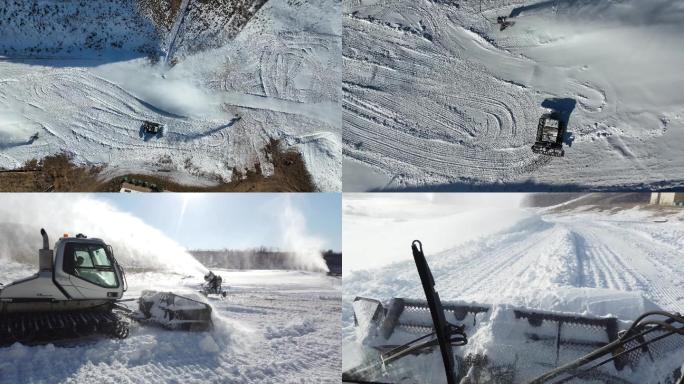 压雪车 滑雪场 造雪  压雪