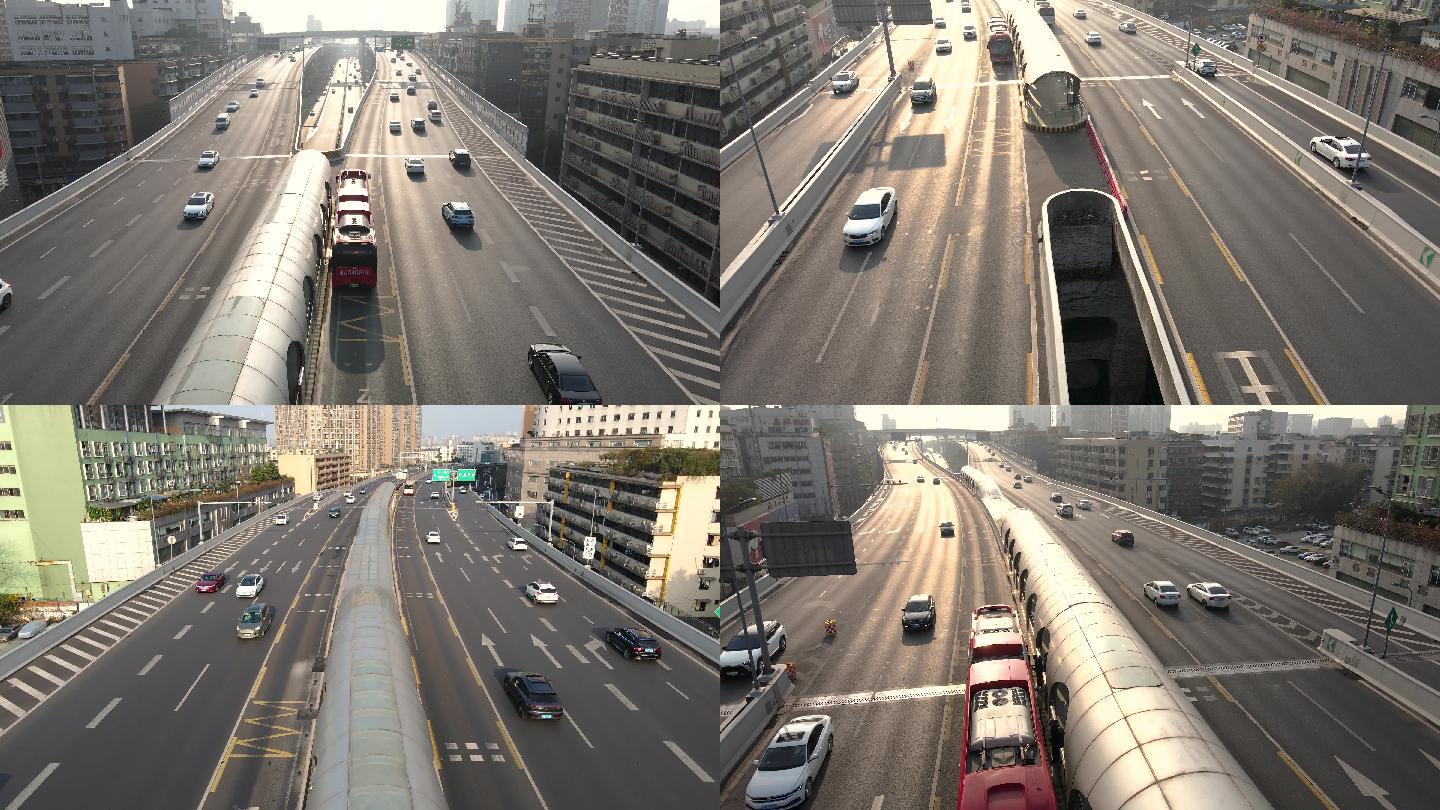 城市交通成都二环高架BRT快速公交专用道