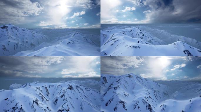 雪山  山顶  俯视