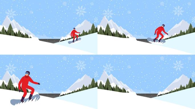 冬奥滑雪跳台滑雪比赛赛事活动单板滑雪