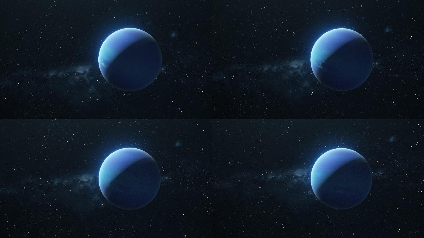 海王星太阳系模型场景3d动画
