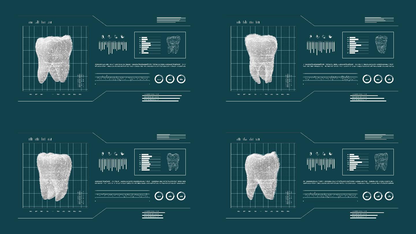 牙齿检查数字3d动画