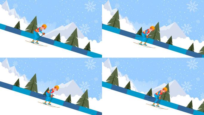 冬奥滑雪跳台滑雪比赛赛事活动滑雪