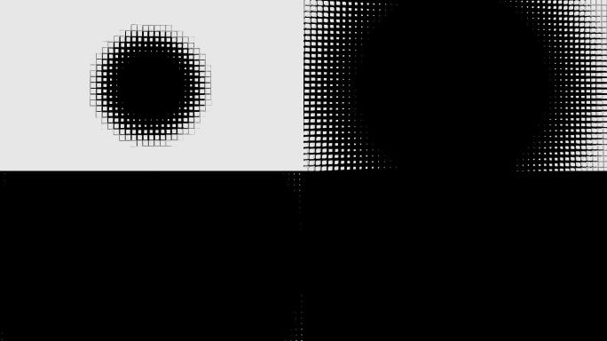 【原创4K】黑白3d方块渐变转场_素材
