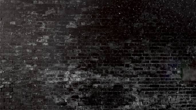 粗糙的黑白砖墙