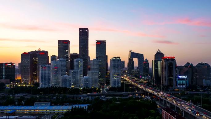 北京中央商务区建筑天际线
