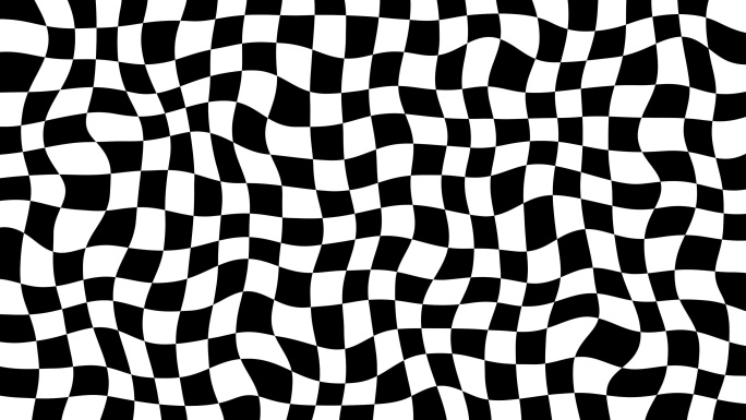 黑白空间扭曲棋盘