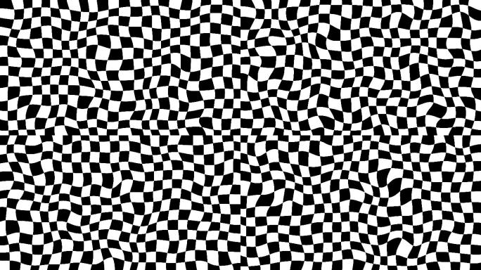 黑白空间扭曲棋盘