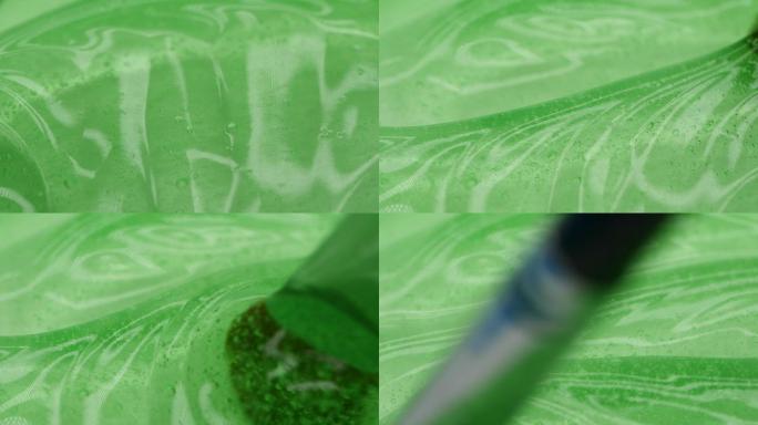 特写绿色芦荟凝胶保湿有机护肤品