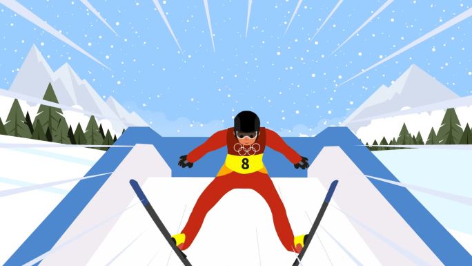 冬奥滑雪跳台滑雪比赛赛事活动跳台滑雪