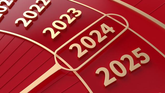 元旦新年蛇年2025指针三维时钟_素材2