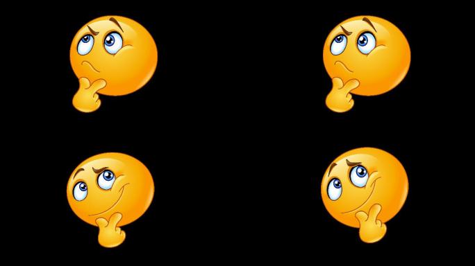 思考表情动画想法神态快乐开心表达面部