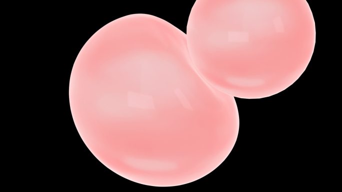粉色水分子小球碰撞
