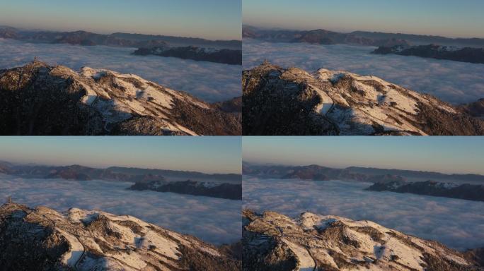 巴山大峡谷云海 高山 冬雪 日出 山川