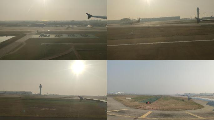 飞机落地 深圳机场 机场实拍 降落