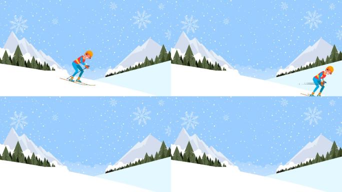 冬奥滑雪跳台滑雪比赛赛事活动滑雪
