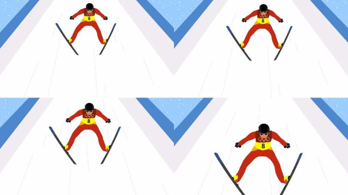 冬奥滑雪跳台滑雪比赛赛事活动北跳台滑雪