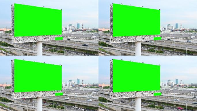 CTY高速公路旁广告牌绿色屏幕