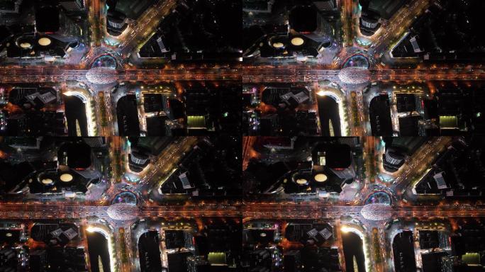 4K-原素材-上海五角场夜景