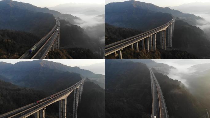 四川山区高速公路雅西高速腊八斤特大桥梁