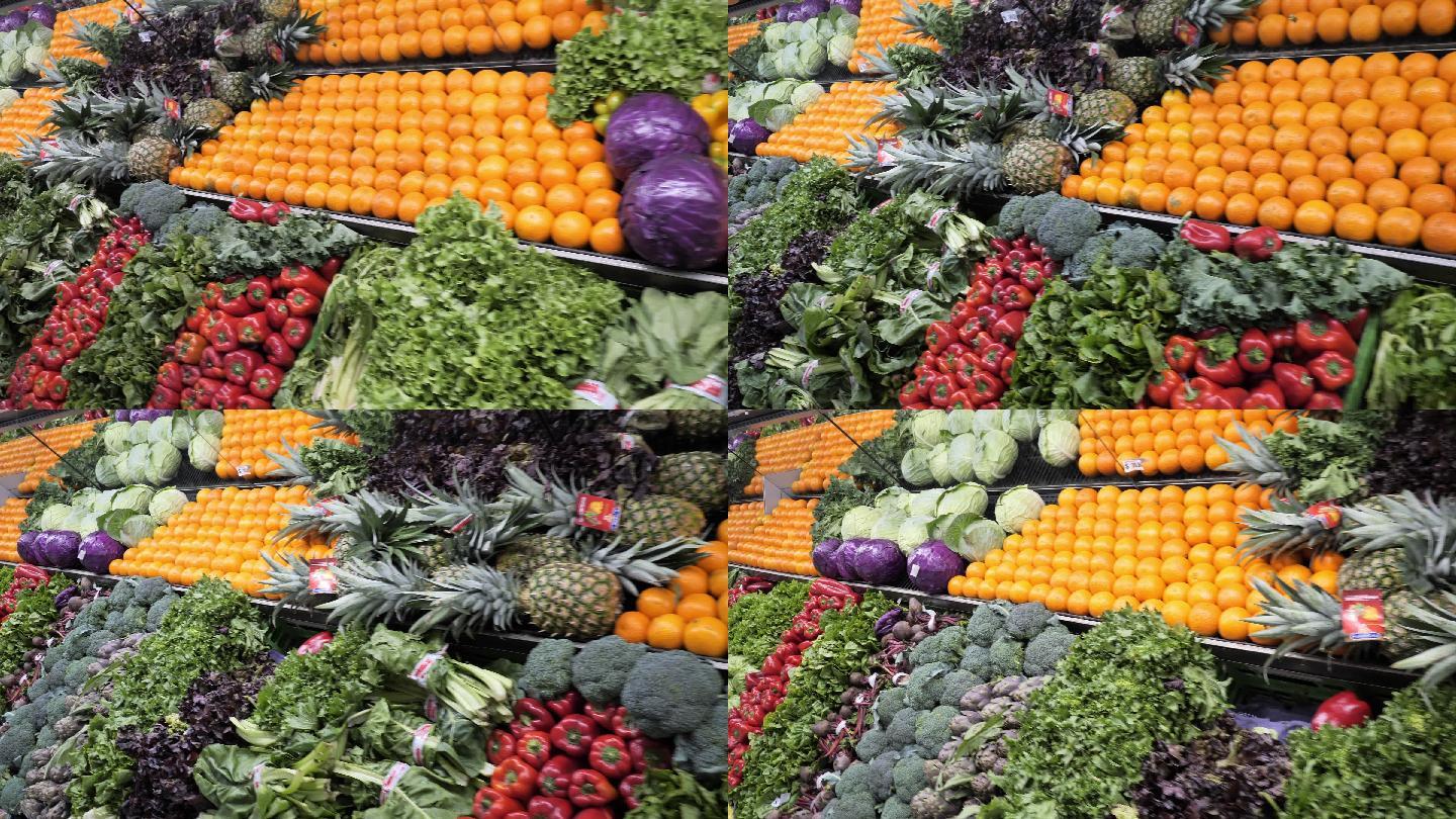 超市购物-果蔬部生鲜区水果区蔬菜