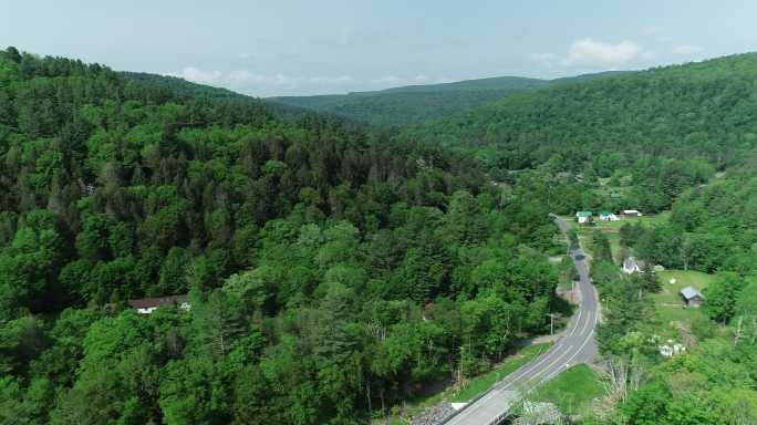 空中卡茨基尔山脉公路