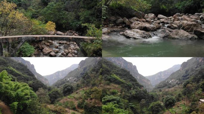 石桥溪水山区人家