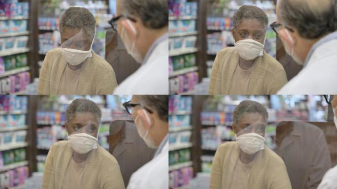 戴口罩的药剂师防护服抗击疫情新冠病毒