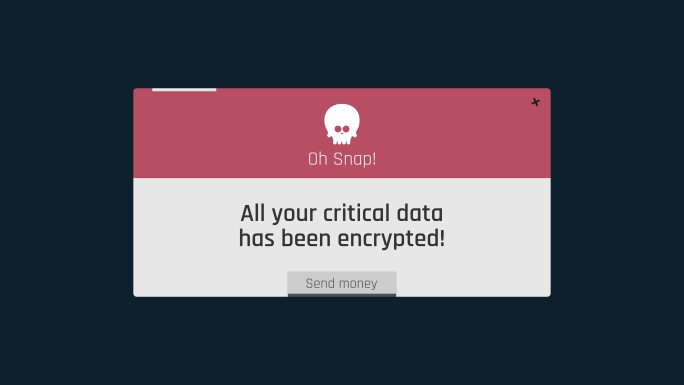 您的关键数据已加密屏幕上的警告消息，警报