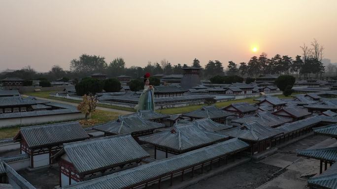 大明宫微缩景观落日