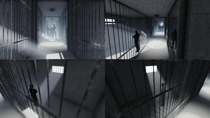 【原创】警示教育牢房手铐监狱4K