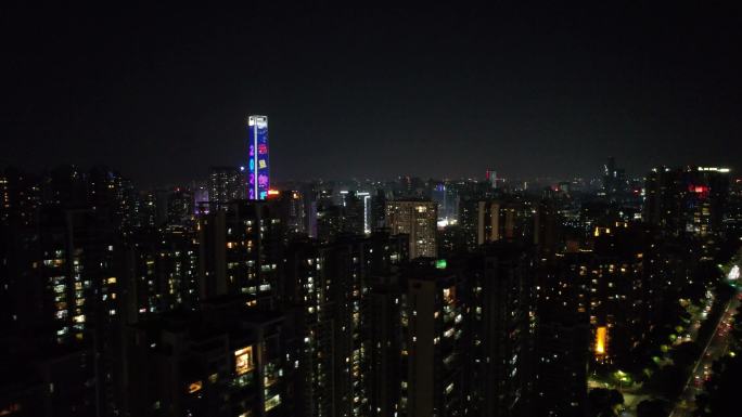 广州珠江新城夜景元旦广发证券大厦灯光