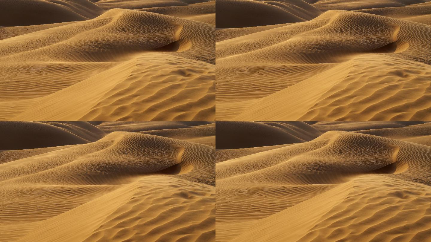 沙漠黄沙漫漫荒漠空镜头