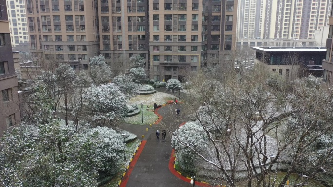 疫情之下的西安雪景